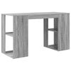 vidaXL Bureau Gris Sonoma 130 x 50.5 x 75 cm Bois d'ingénierie