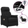 vidaXL Fauteuil électrique de massage Noir Similicuir