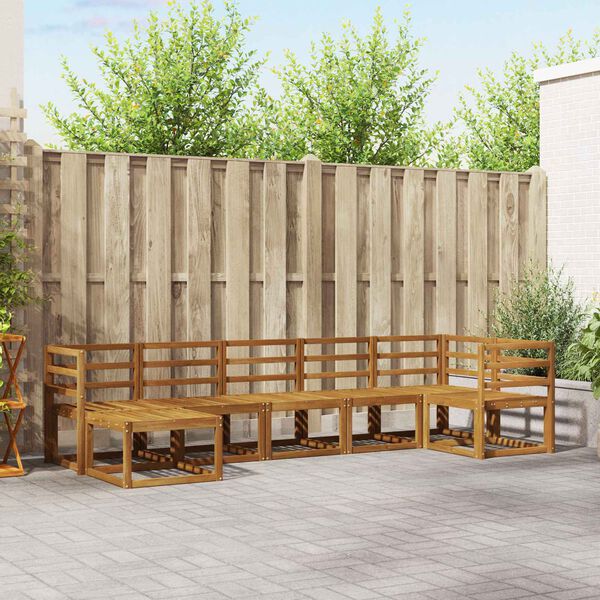 vidaXL Ensemble de canap&eacute;s d'ext&eacute;rieur 7 pcs Naturel