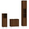 vidaXL Ensemble d'armoires de salle de bain 3 pcs chêne marron