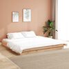 vidaXL Cadre de lit Naturel 200 x 200 cm Pin massif