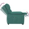 vidaXL Fauteuil inclinable &eacute;lectrique Vert fonc&eacute; Tissu