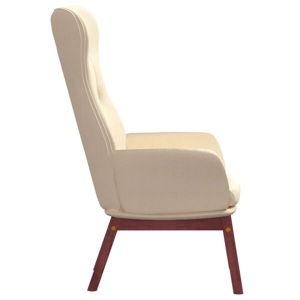 vidaXL Chaise de relaxation Crème Tissu