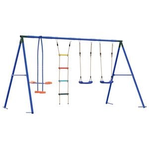 vidaXL Ensemble de balan&ccedil;oires d'ext&eacute;rieur Multicolore Acier et PE