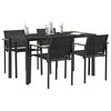 vidaXL Ensemble de meubles d'ext&eacute;rieur 5 pcs Noir et anthracite