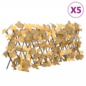 vidaXL&nbsp;Treillis de feuille d'&eacute;rable artificiel extensible 5 pcs