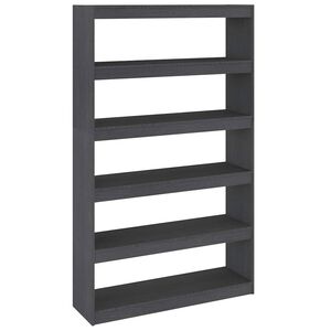 vidaXL Biblioth&egrave;que/S&eacute;parateur de pi&egrave;ce Gris 100x30x167,5cm Pin massif