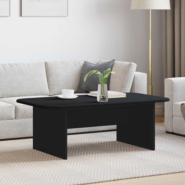 vidaXL Table basse Noir 93 x 53 x 33 cm Bois d'ing&eacute;nierie