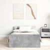 vidaXL Cadre de lit sans matelas gris b&eacute;ton 90x190 cm