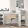 vidaXL Bureau d'angle avec rangement Blanc 140 x 113.5 x 75 cm