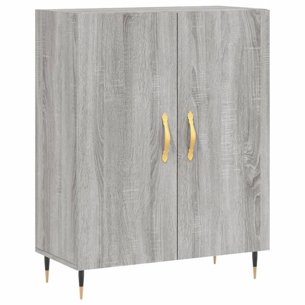 vidaXL Buffet sonoma gris 69,5x34x90 cm bois d'ing&eacute;nierie