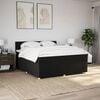 vidaXL Sommier &agrave; lattes de lit avec matelas Noir 180x200 cm Tissu