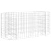 vidaXL Lit sur&eacute;lev&eacute; &agrave; gabion Fer galvanis&eacute; 120x50x50 cm