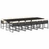 vidaXL Ensemble &agrave; manger de jardin 13 pcs coussins noir r&eacute;sine tress&eacute;e