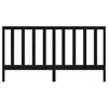 vidaXL T&ecirc;te de lit Noir 206x4x100 cm Bois massif de pin