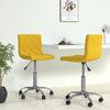 vidaXL Chaises &agrave; manger pivotantes lot de 2 jaune moutarde velours