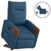 vidaXL Fauteuil inclinable &eacute;lectrique bleu tissu