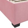 vidaXL Cadre de lit avec matelas Rose 80 x 200 cm tissu