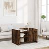 vidaXL Table basse ch&ecirc;ne fum&eacute; 80x50x50 cm bois d'ing&eacute;nierie