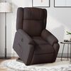 vidaXL Fauteuil inclinable &eacute;lectrique marron fonc&eacute; tissu