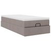 vidaXL Cadre de lit ottoman avec matelas taupe 80x200 cm tissu