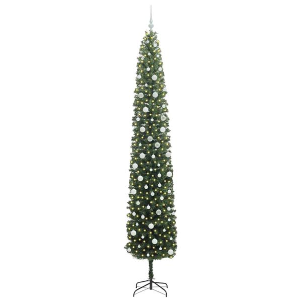 vidaXL Sapin de No&euml;l artificiel Vert 300 cm PVC et acier et plastique