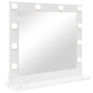 vidaXL Miroir de vanit&eacute; Blanc 60 x 55 x 18 cm Verre et bois composite