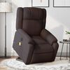 vidaXL Fauteuil inclinable de massage &eacute;lectrique Marron fonc&eacute; Tissu