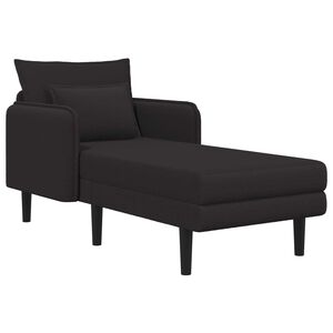 vidaXL Grande m&eacute;ridienne Noir Boucl&eacute;