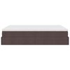 VidaXL Cadre de lit ottoman avec matelas marron fonc&eacute; 140x200 cm tissu