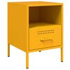 vidaXL Table de chevet jaune moutarde 36x39x50,5 cm acier