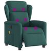 vidaXL Fauteuil de massage inclinable électrique Vert foncé Tissu