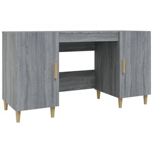 vidaXL Bureau Sonoma gris 140x50x75 cm Bois d'ing&eacute;nierie