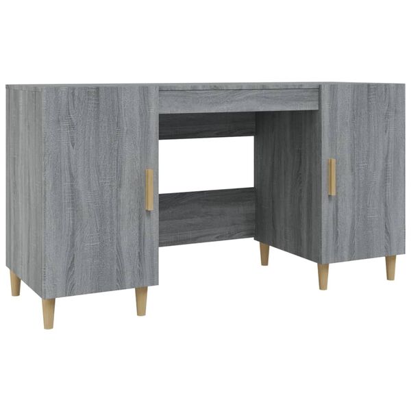 vidaXL Bureau Sonoma gris 140x50x75 cm Bois d'ing&eacute;nierie