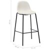 vidaXL Ensemble de bar 3 pcs Tissu Crème