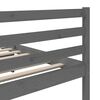 vidaXL Cadre de lit sans matelas gris bois massif 200x200 cm