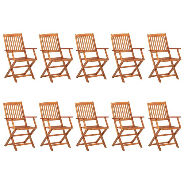 vidaXL Ensemble &agrave; manger de jardin 11 pcs 280x90x75 cm bois d'acacia