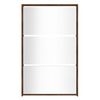 vidaXL Armoire &agrave; chaussures miroir 3niveaux Ch&ecirc;ne marron 63x17x102,5cm