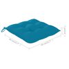 vidaXL Chaises de jardin avec coussins bleu clair lot de 6 Teck massif