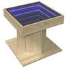 vidaXL Table basse avec LED chêne sonoma 50x50x45 cm bois d'ingénierie
