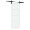 vidaXL Porte coulissante 93 x 232 cm Bois d'ing&eacute;nierie Blanc et noir