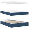 vidaXL Lit ottoman avec matelas bleu 140x190 cm tissu
