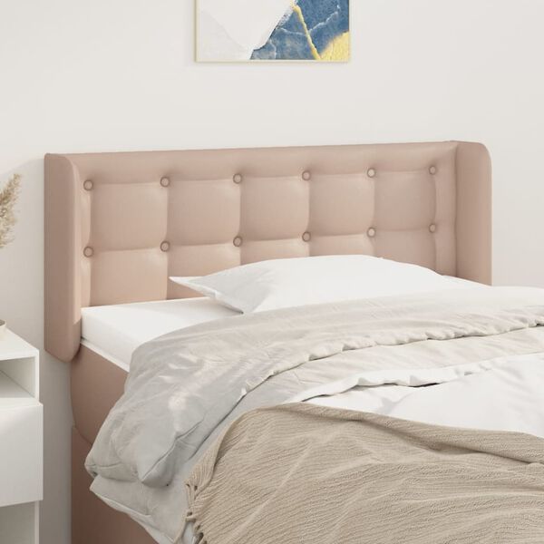 vidaXL T&ecirc;te de lit avec oreilles Cappuccino 103x16x78/88 cm Similicuir