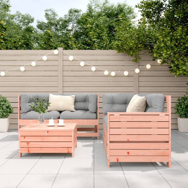vidaXL Salon de jardin 5 pcs bois massif sapin de douglas
