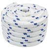 vidaXL Corde de bateau 5 m 4 Blanc et bleu PP