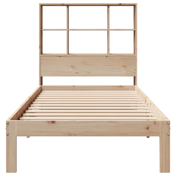 vidaXL Lit biblioth&egrave;que sans matelas 90x190 cm bois de pin massif