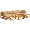 vidaXL Ensemble de Canap&eacute;s 7 pc Naturel Bois d'Acacia Massif
