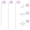 vidaXL Tube PVC 29 pcs Blanc PP et PE