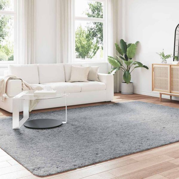 vidaXL Tapis shaggy &agrave; poils longs NAVARRA gris clair 240x340 cm