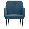 vidaXL Fauteuil Bleu 62x79x79 cm Velours